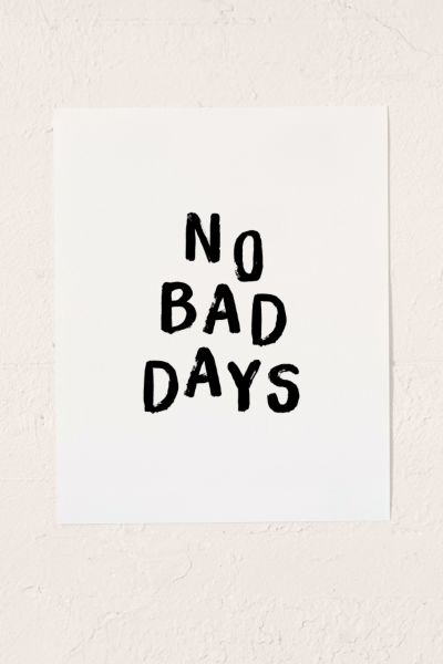 Urban Outfitters The Nectar Collective No Bad Days Art Print In No Frame