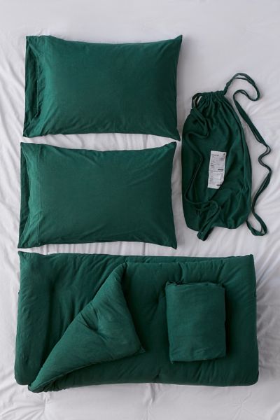 Urban Outfitters T-shirt Jersey Comforter Snooze Set In Forest Green