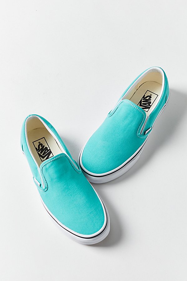 Vans Classic Slip-on Canvas Sneaker In Turquoise