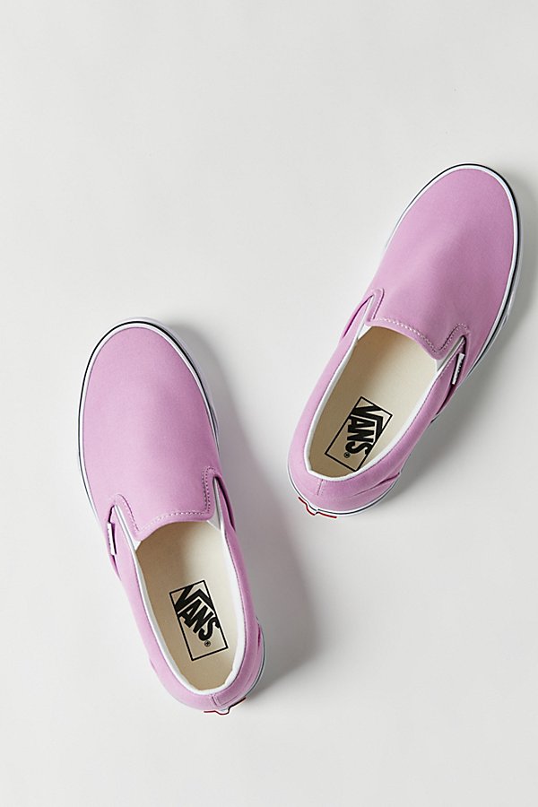 Vans Classic Slip-on Canvas Sneaker In Pink