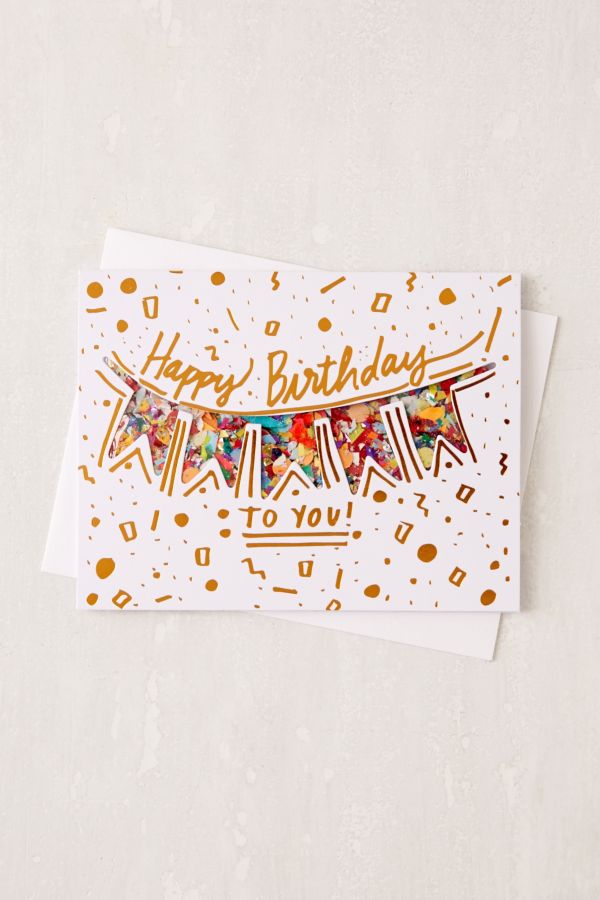 Thimblepress Confetti Birthday  Card Urban  Outfitters 