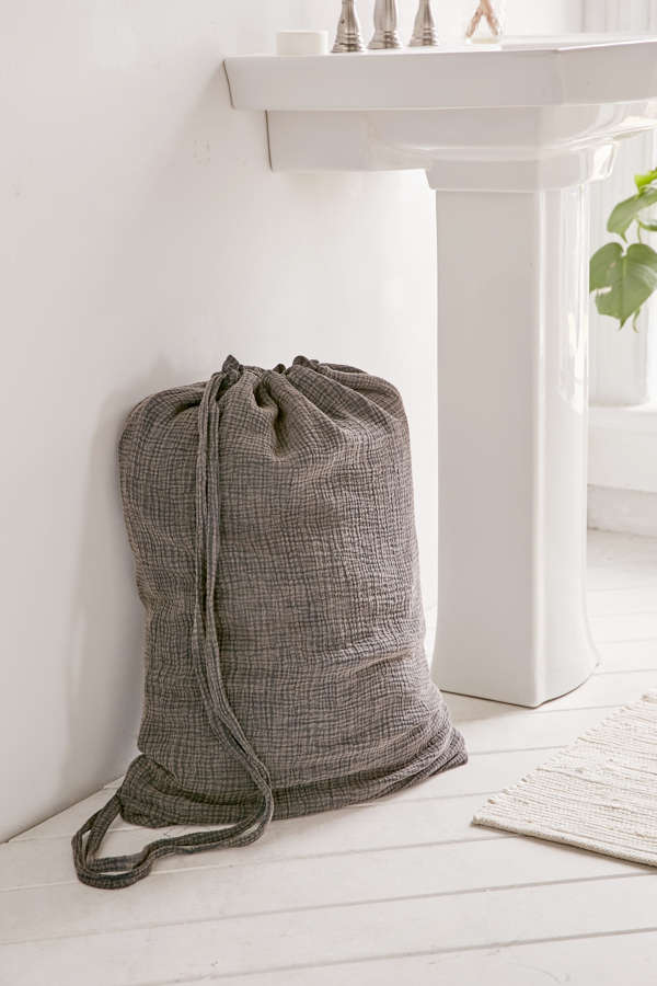 Slide View: 1: Crinkle Gauze Laundry Bag