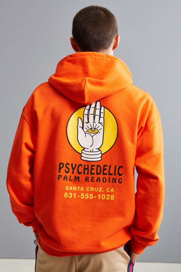 Slide View: 1: Psychedelic Palm Reader Hoodie Sweatshirt