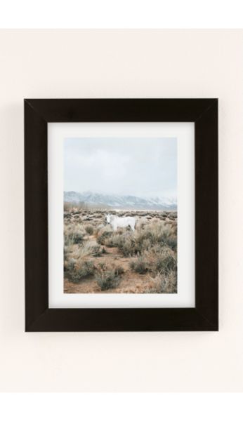 Urban Outfitters Rodrigo Trevino Desert Horse Art Print In Modern Black