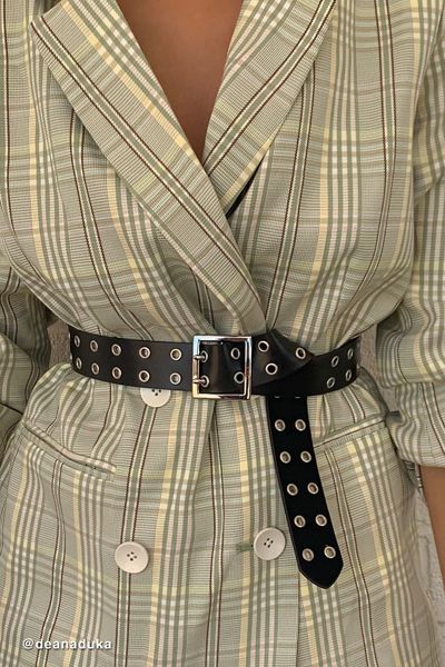Square Double Prong Belt