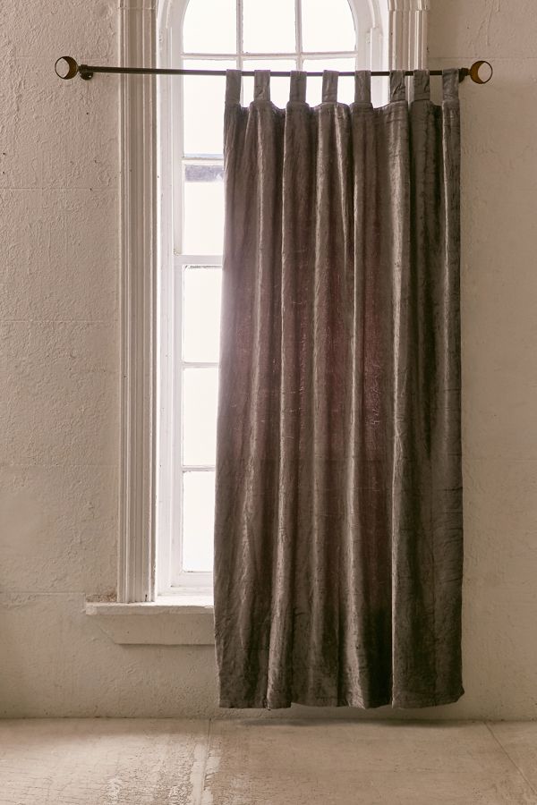 Slide View: 2: Crushed Velvet Window Curtain
