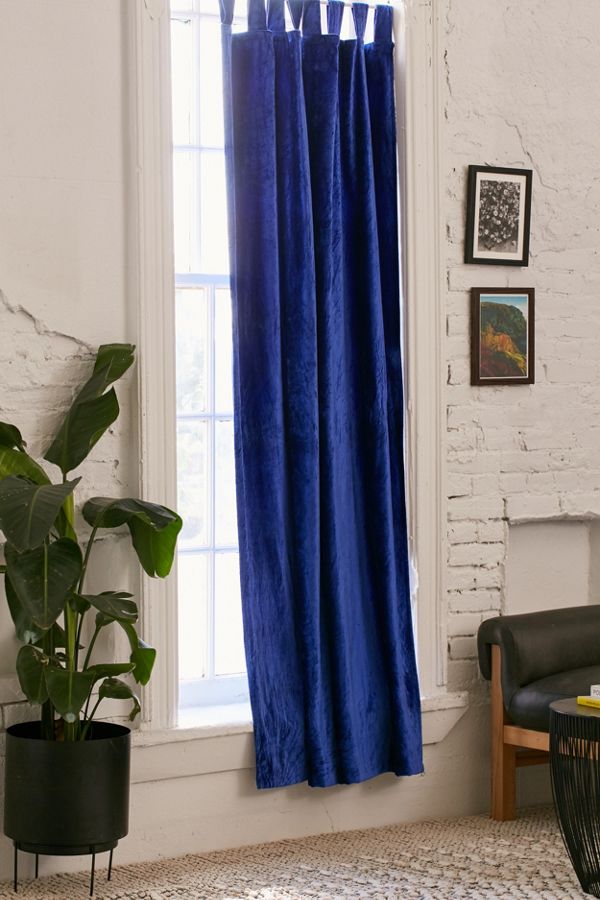 Slide View: 1: Crushed Velvet Window Curtain