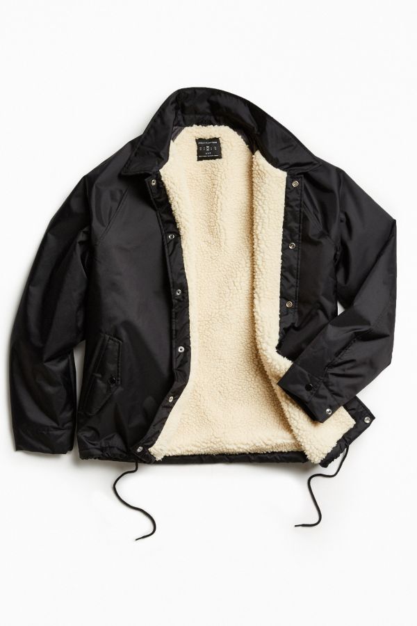 Uo Sherpa Lined Coach Jacket Urban Outfitters 1863