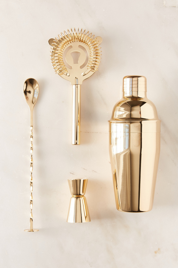 Metallic Bar Cocktail Shaker Set Urban Outfitters