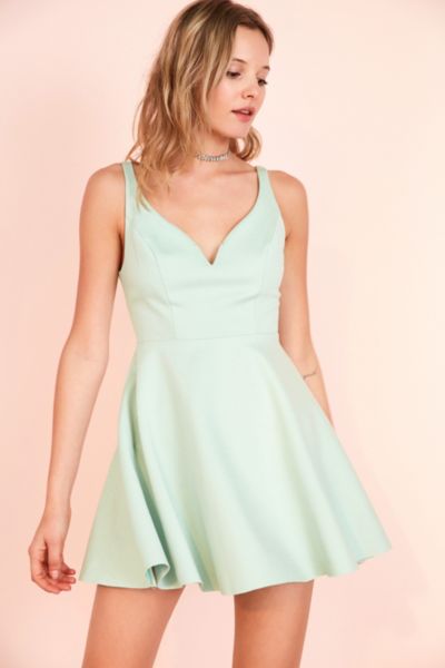 Kimchi Blue Heart Of The Ocean Sweetheart Mini Dress - Urban Outfitters