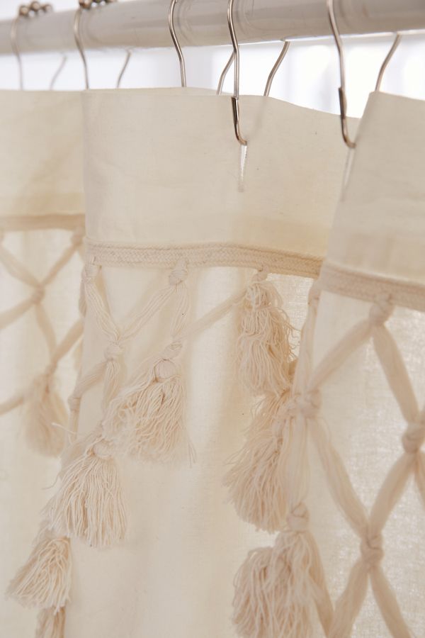 Topanga Fringe Shower Curtain Urban Outfitters