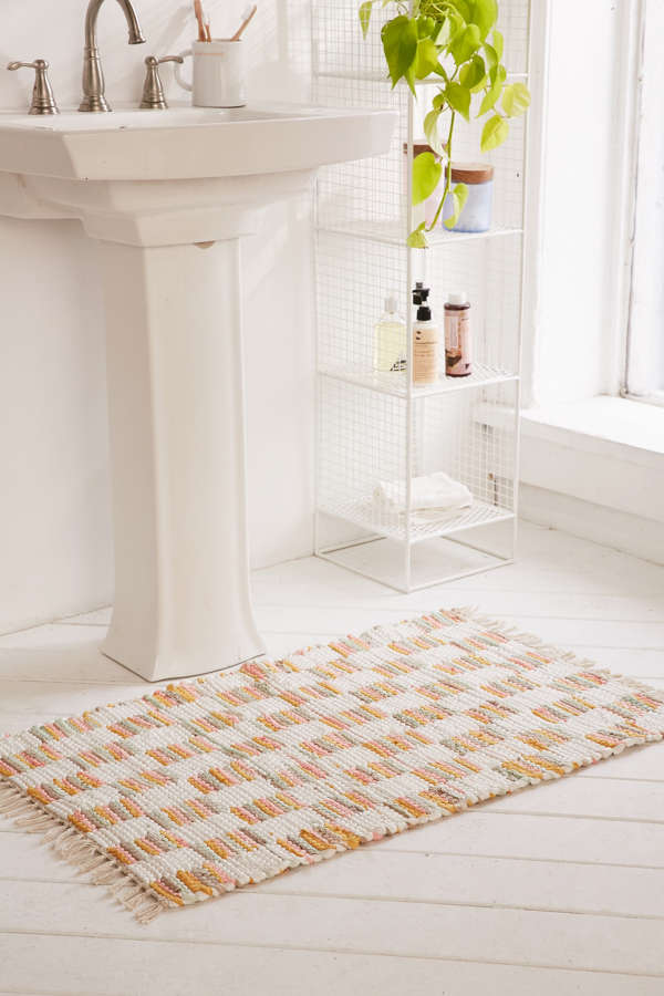 Slide View: 3: Nima Garden Checkered Rag Rug