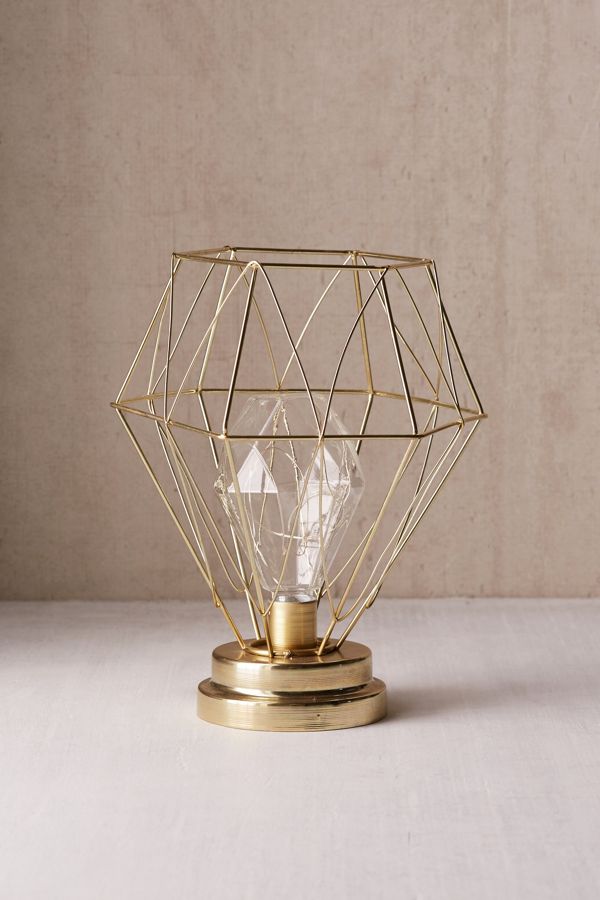 Serena Geo Caged Table Lamp Urban Outfitters