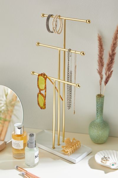 Urban Outfitters Trigem Tabletop Jewelry Stand In Gold