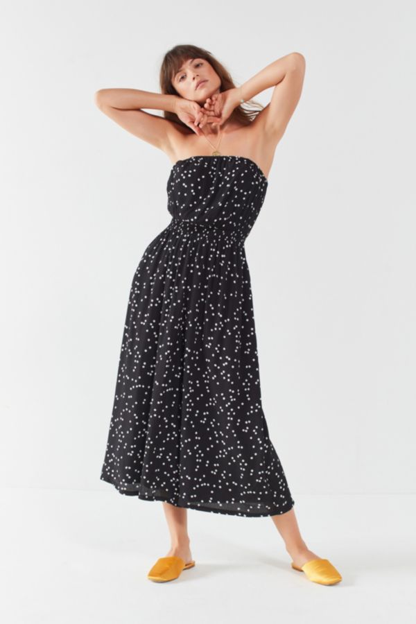 Silence Noise Jackson Strapless Polka Dot Jumpsuit Urban Outfitters