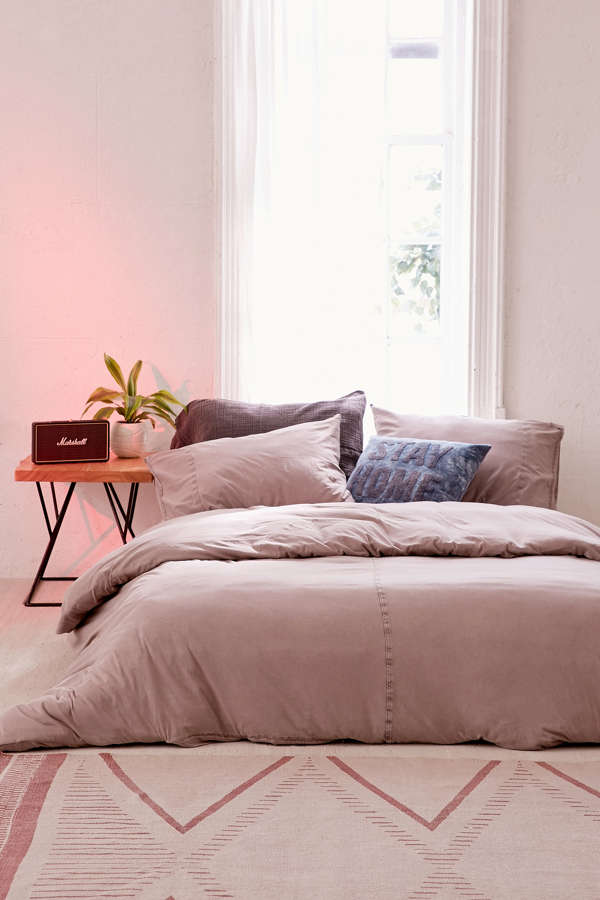 Slide View: 1: Frankie Pieced Jersey Duvet Cover
