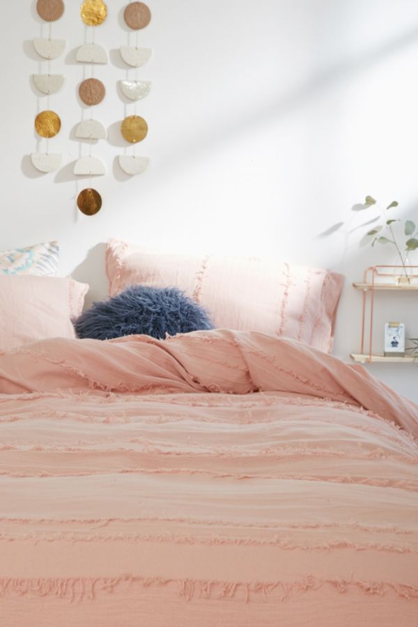 Slide View: 2: Willow Fringe Duvet Cover