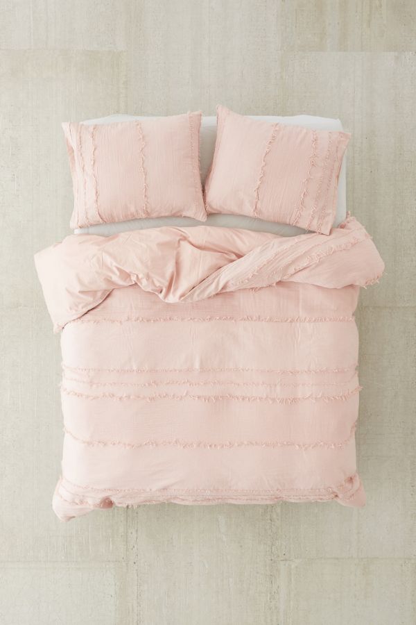 Slide View: 3: Willow Fringe Duvet Cover