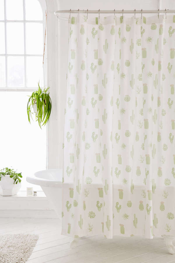 Slide View: 1: Cactus Icon Shower Curtain