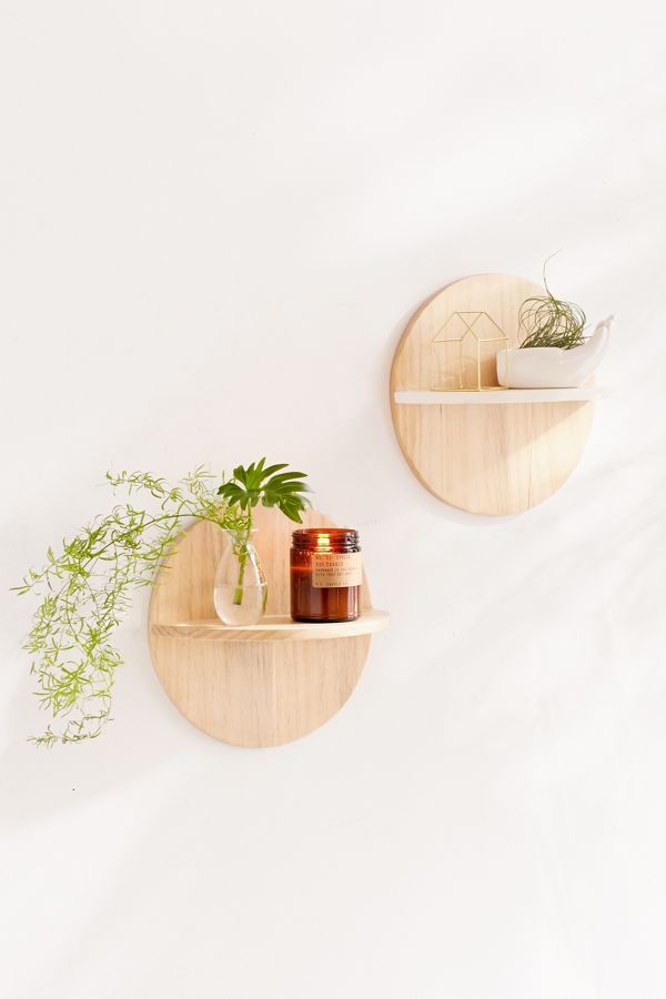 Calista Circle Wooden Wall Shelf Urban Outfitters