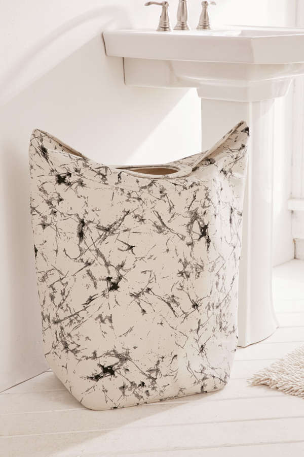 Slide View: 1: Batik Crackle Standing Laundry Bag Hamper