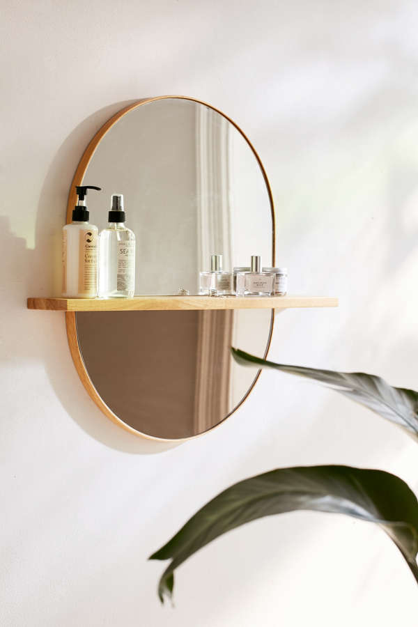Slide View: 1: Ivette Rounded Mirror Shelf