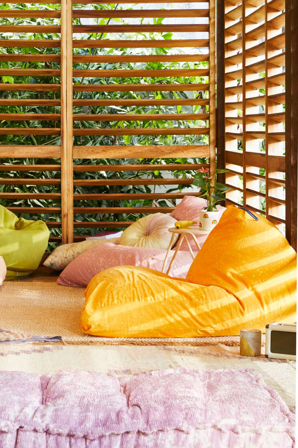 Slide View: 1: Triangle Bean Bag Lounge Chair