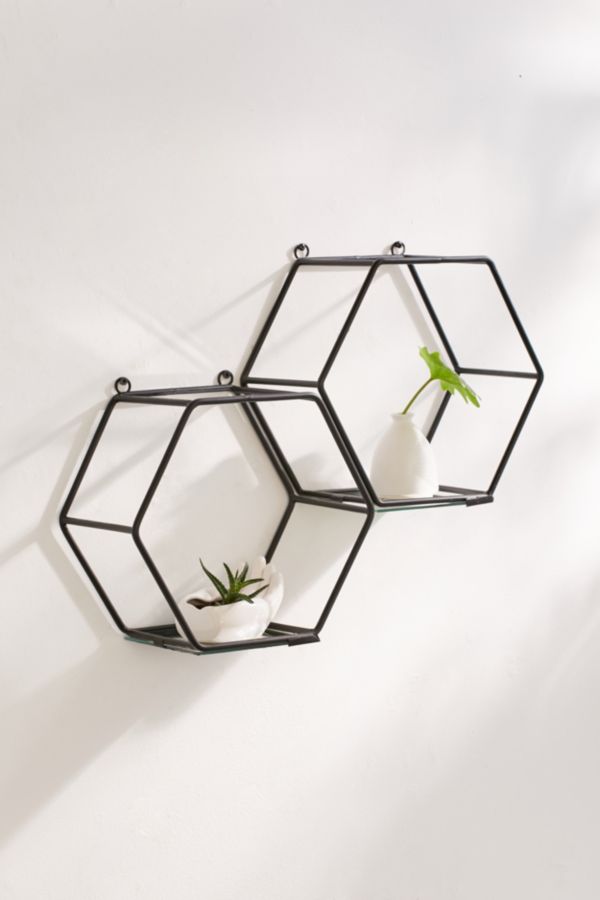 Arabella Hexagon Mirror Shelf | Urban Outfitters