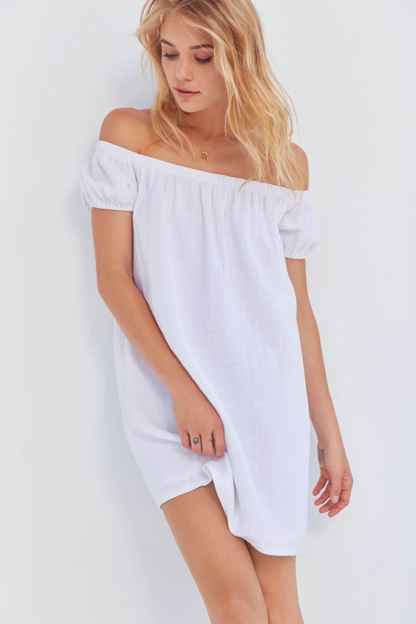 off shoulder linen