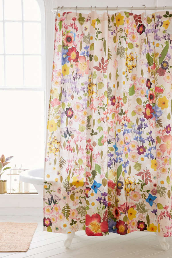 Pressed Flower Shower Curtain Urban Outfitters