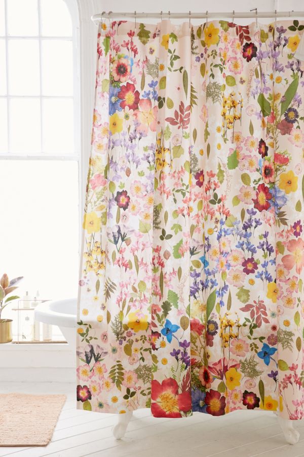 Pressed Flower Shower Curtain | Urban Outfitters