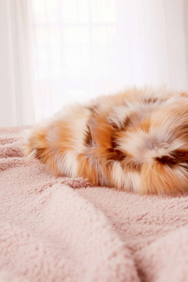 Slide View: 2: Mixed Faux Fur Throw Pillow