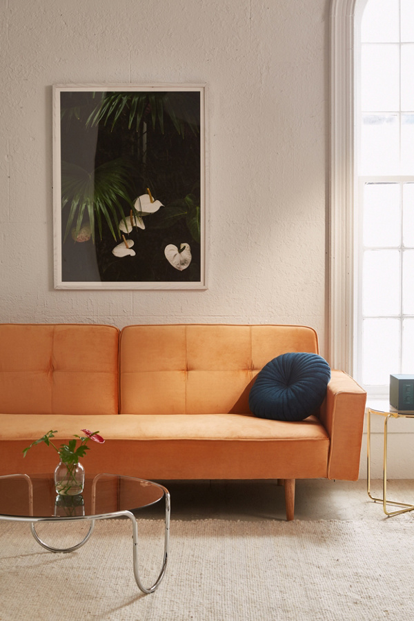 Bella Velvet Sleeper Sofa Urban Outfitters