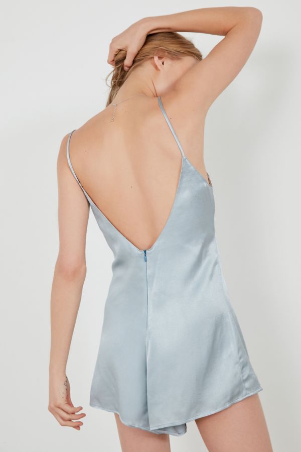 roe + may Luna LaceUp Slip Romper Urban Outfitters
