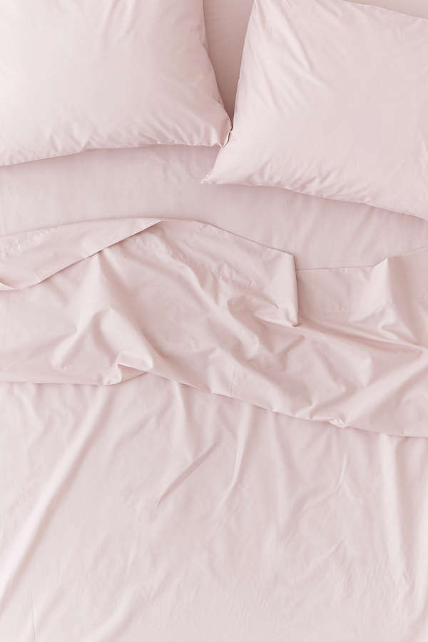 Slide View: 2: Solid Percale Cotton Sheet Set