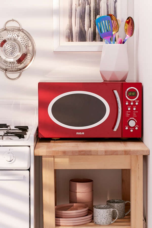 Slide View: 1: RCA Retro Red Microwave