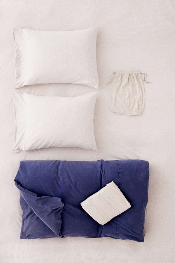Slide View: 2: Frankie Pieced Jersey Duvet Snooze Set