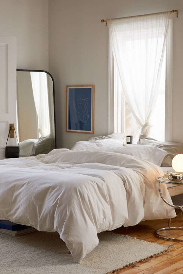 Slide View: 1: Washed Cotton Duvet Cover