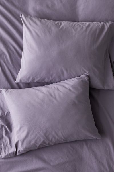 Urban Outfitters Washed Cotton Pillowcase Set In Cool Grey