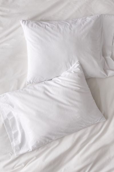 Urban Outfitters Washed Cotton Pillowcase Set In White
