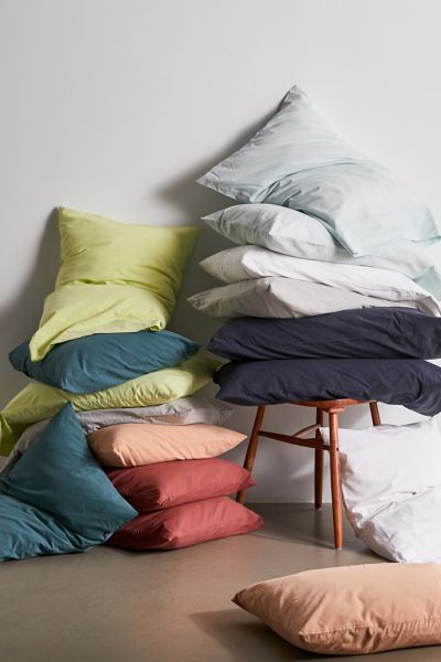 Urban Outfitters Soft-washed Cotton Pillowcase Set In Slate