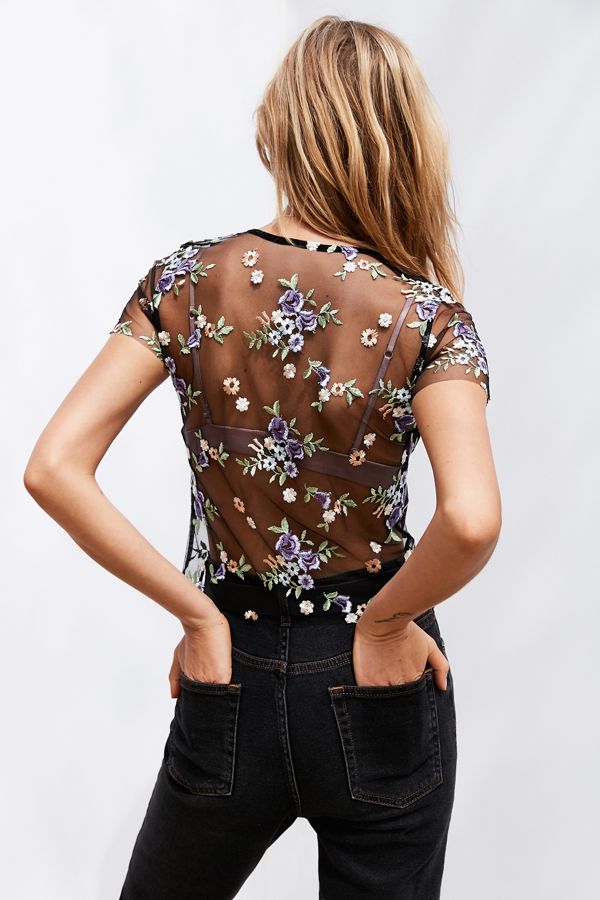 lilac embroidered mesh body gifts