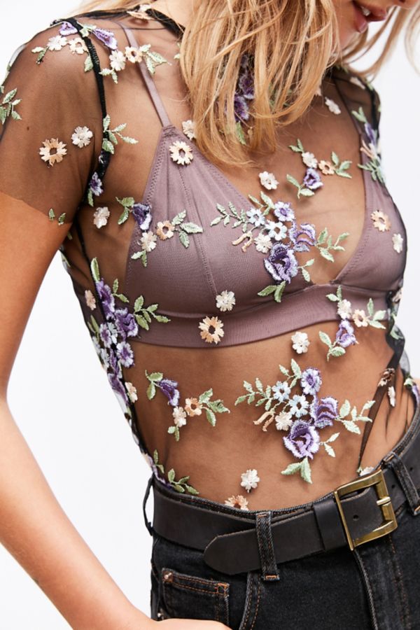 lilac embroidered mesh body x body