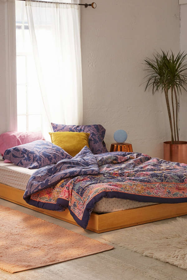 Slide View: 2: Taliah Mixed Floral Reversible Comforter Snooze Set