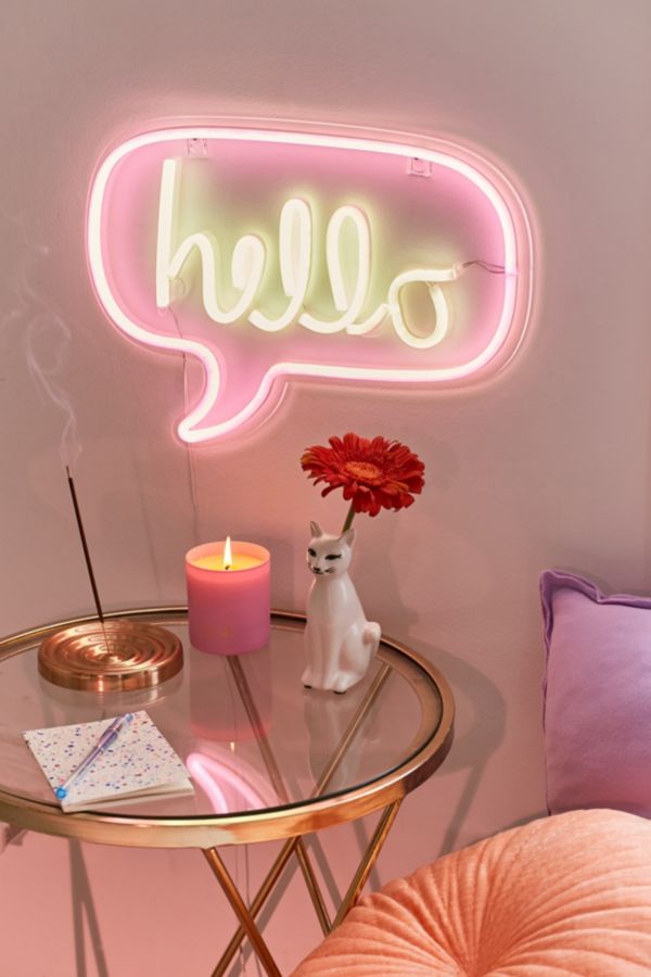 Hello Neon Sign | Urban Outfitters