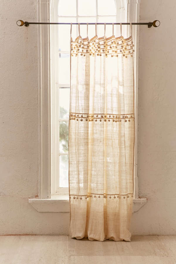Averi Pompom Gauze Window Curtain Urban Outfitters Canada