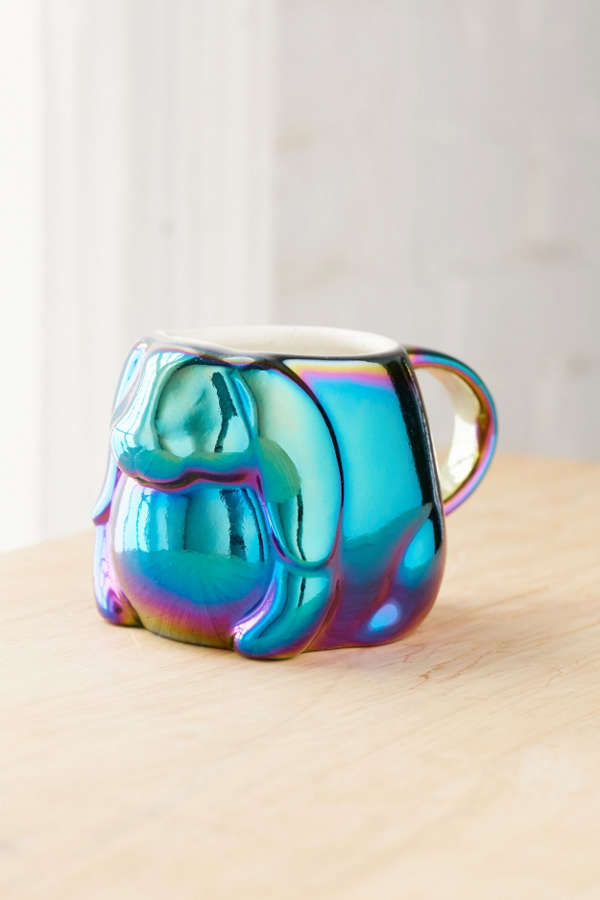 Slide View: 1: Electroplated Bunny Mug
