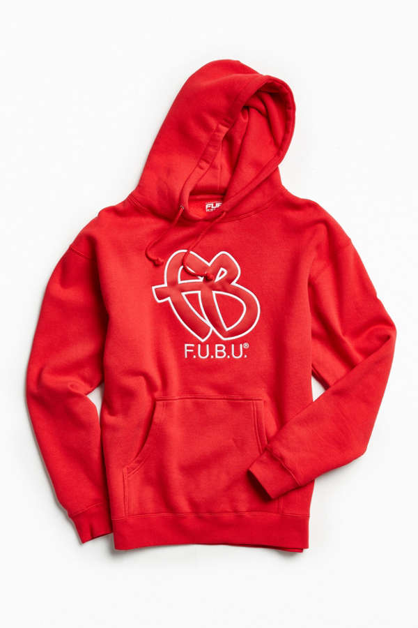 Slide View: 1: FUBU Embroidered Hoodie Sweatshirt