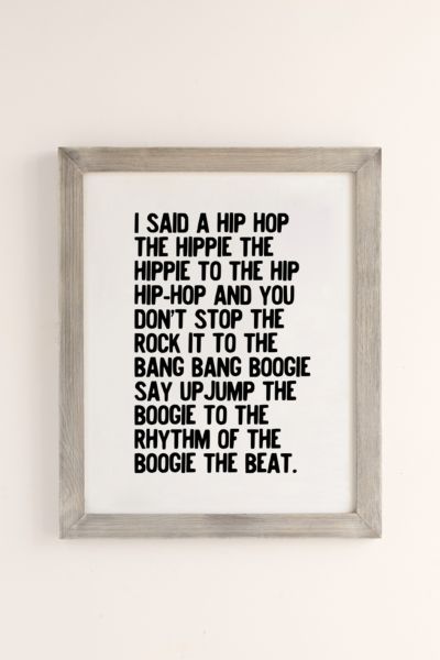 Honeymoon Hotel Rapper's Delight Art Print In Grey Barnwood At Urban Outfitters