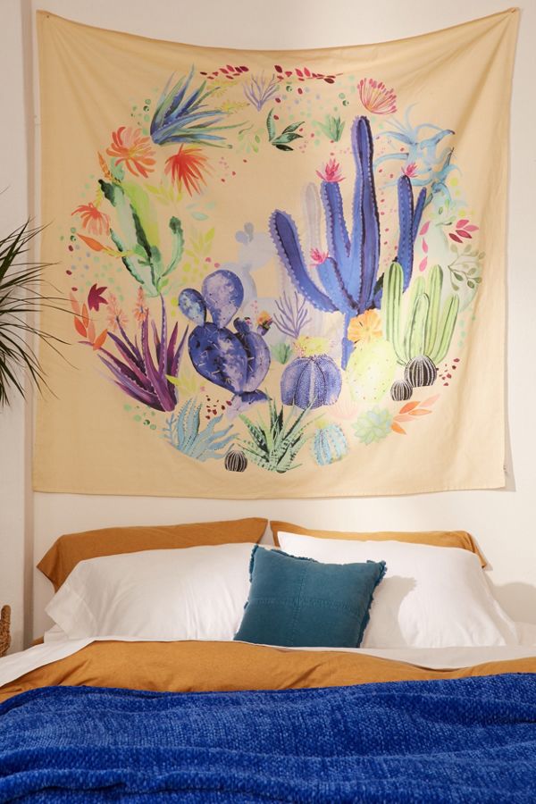 Cactus Terrarium Tapestry Urban Outfitters